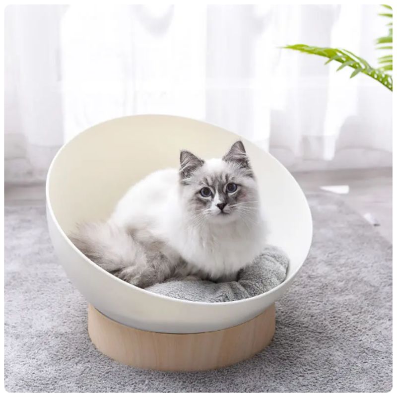 GENERICO - Cama para gato semiesférico premiun con cojín