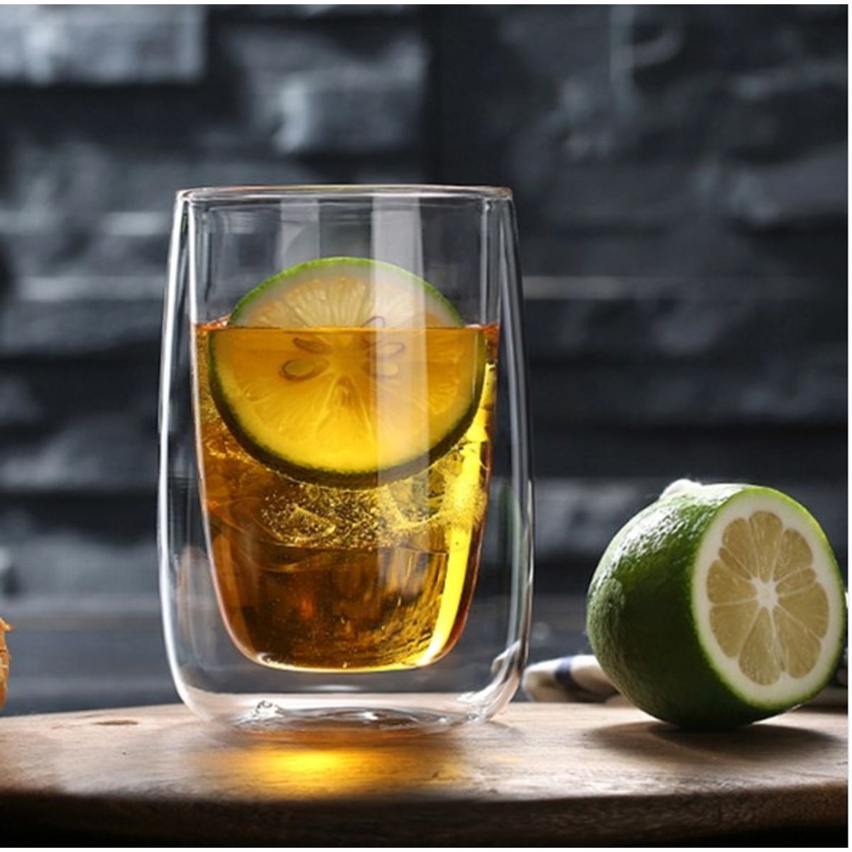 GENERICO - Vaso Doble Fondo en Vidrio Borosilicato 400 ML