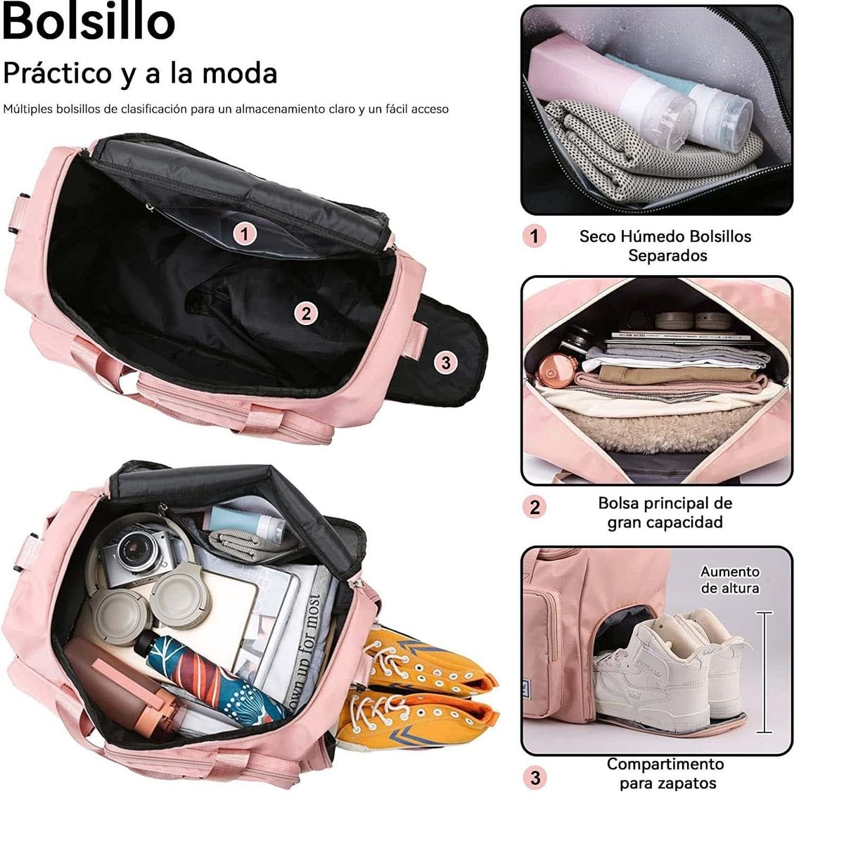 OEM - Bolso Deportivo Multiuso de gran Capacidad Impermeable