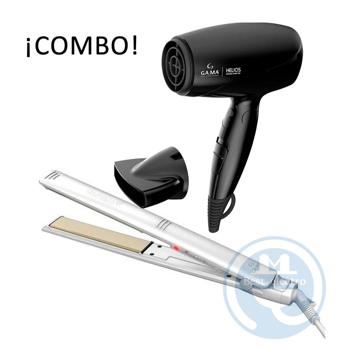 GAMA - Combo Gama Alisadora Elegance Quinoa BECHS0000002386 y Secador Helios