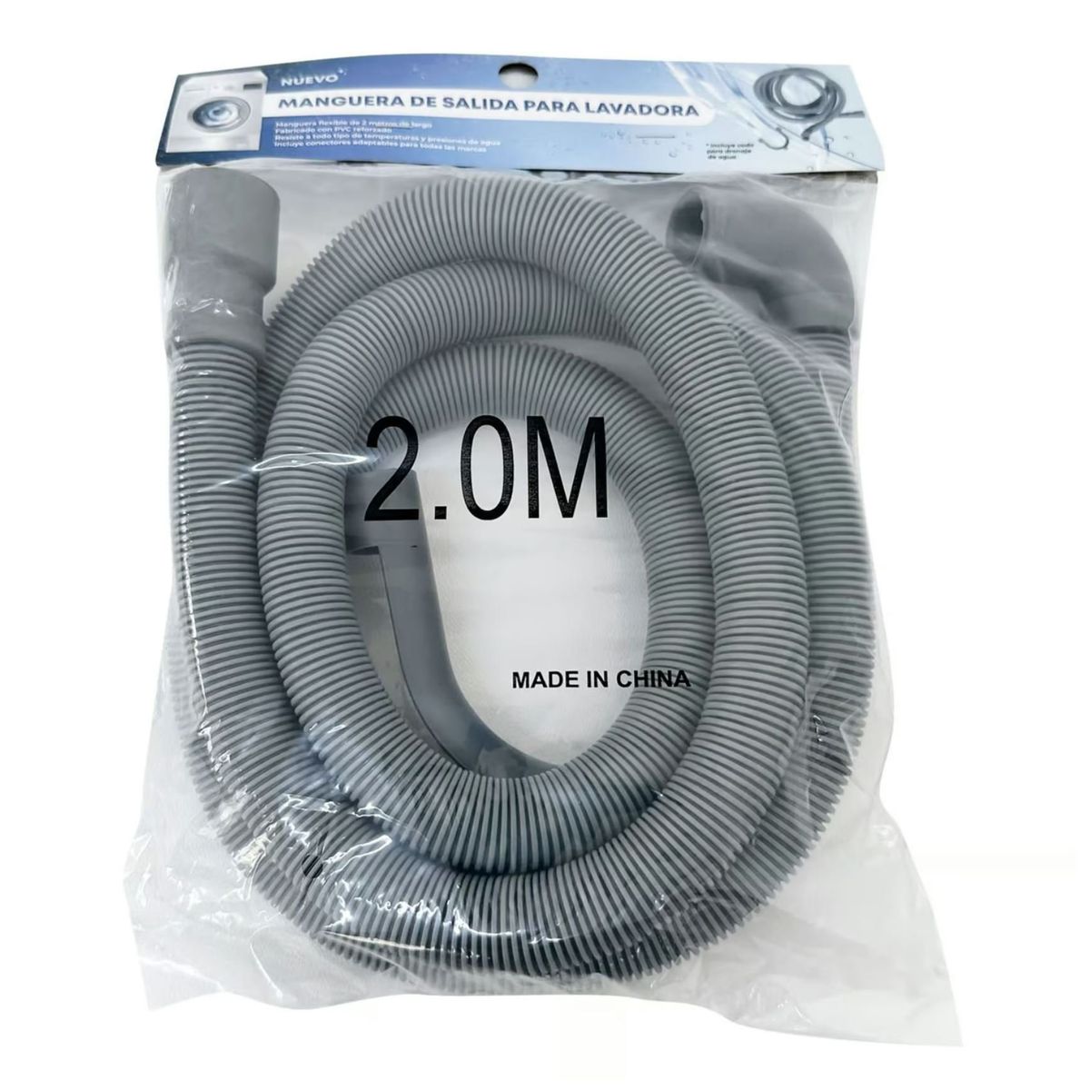 GENERICO - Manguera de Desagüe para Lavadora 2 Metros