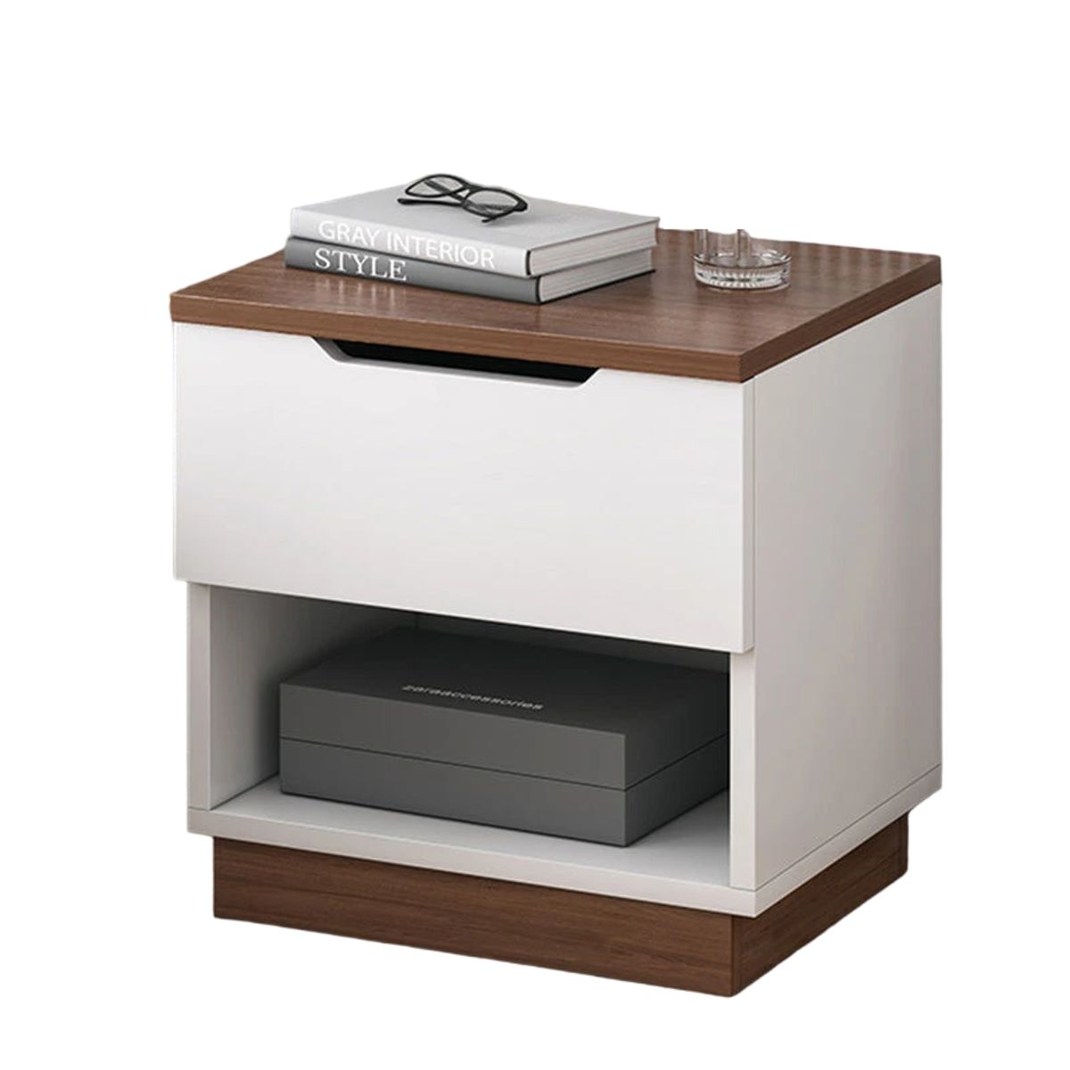 73 EXPERIENCE - Velador Jhony Color Blanco & Nogal 73 Experience