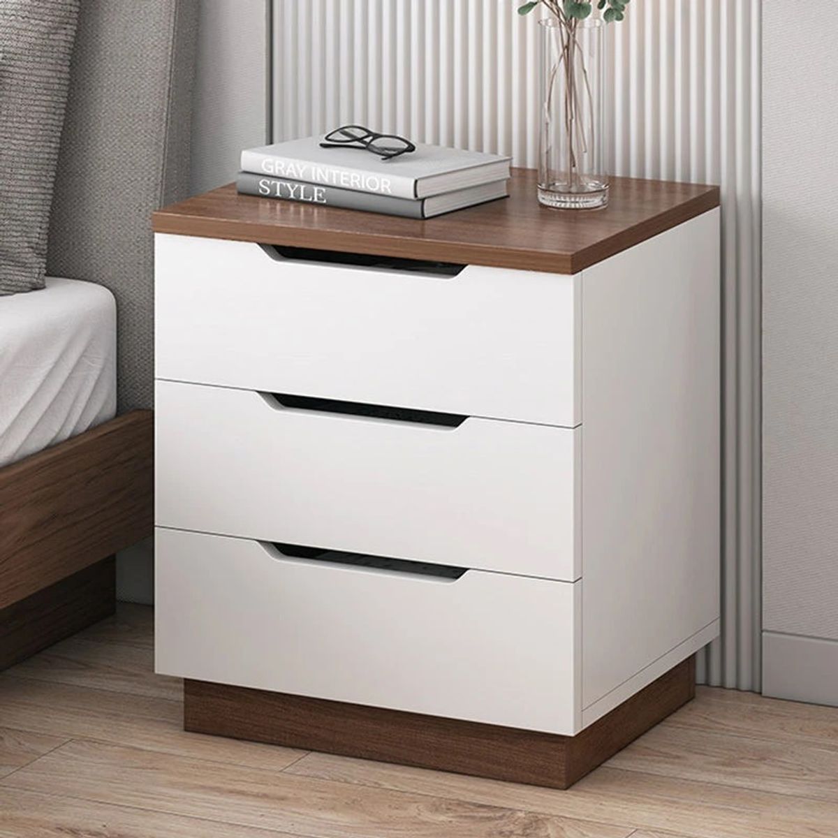 73 EXPERIENCE - Velador Julsi Color Blanco & Nogal