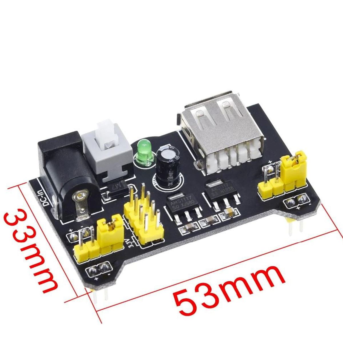 GENERICO - Adaptador Fuente para Protoboard 5V-33V