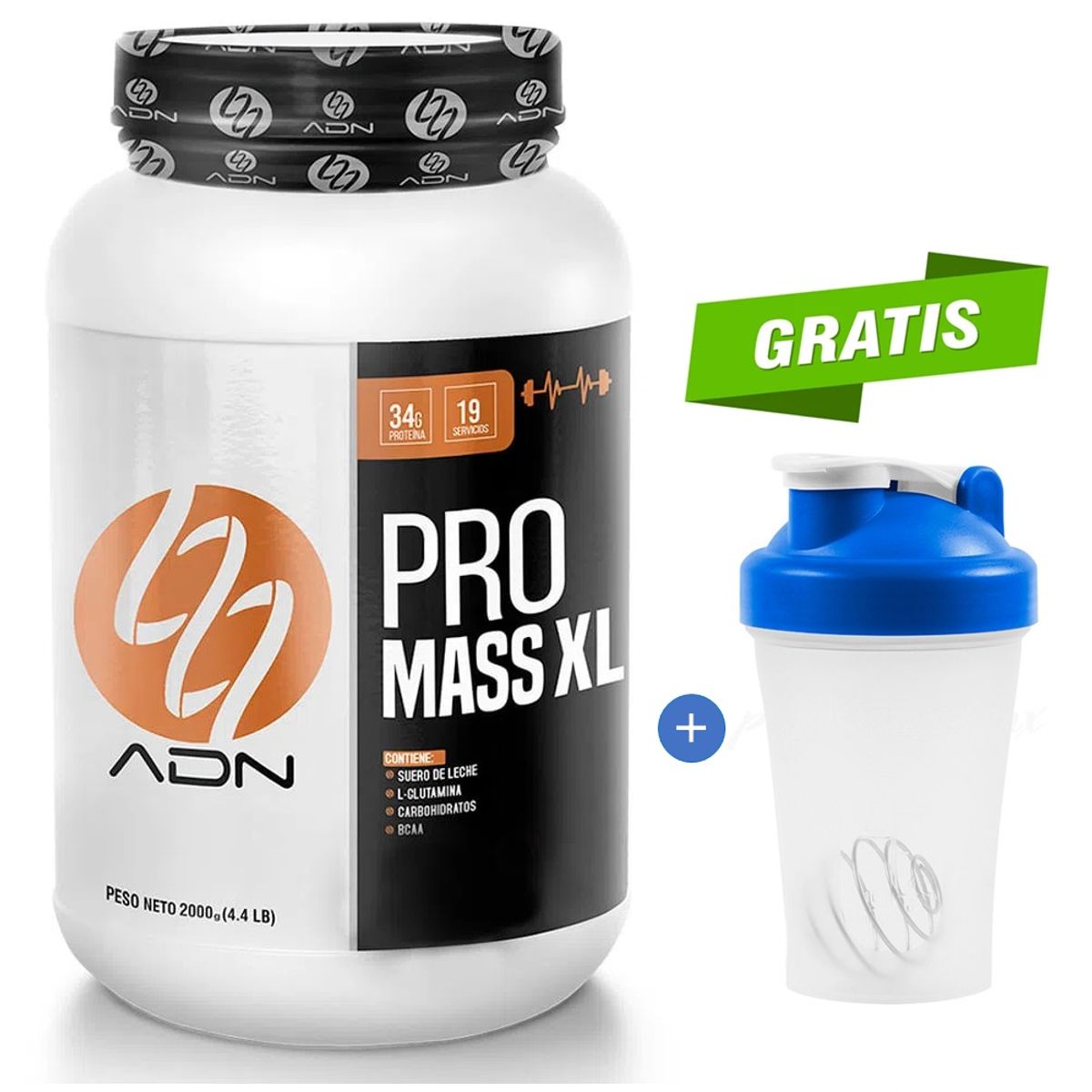 ADN - Proteína Pro Mass XL 2KG - Chocolate