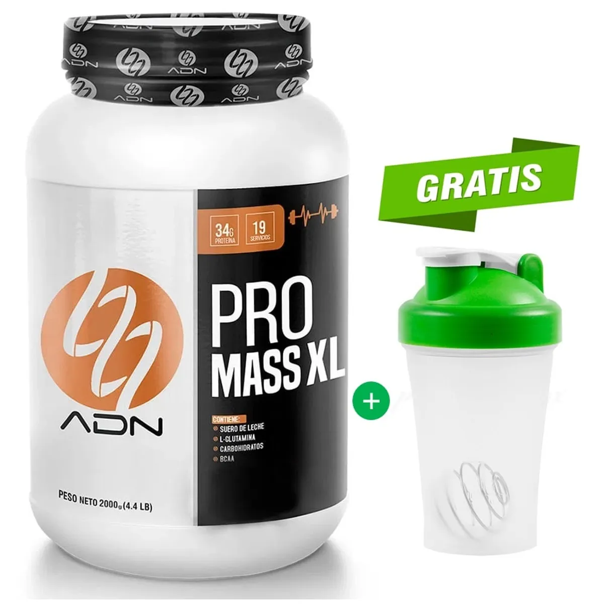 ADN - Proteína ADN Nutrition Pro Mass XL 2Kg Chocolate