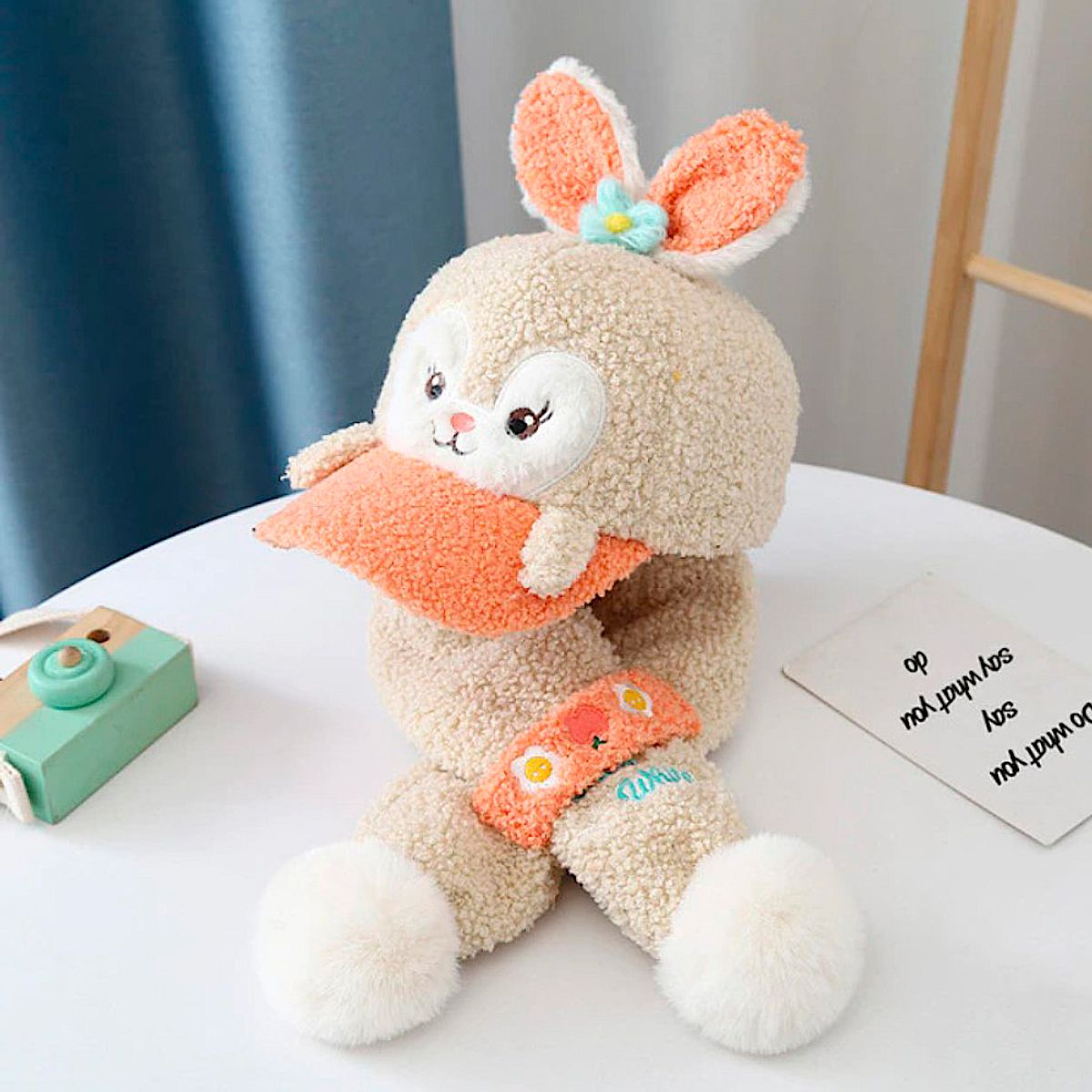 KELLER - Set de Gorro y Bufanda para Niños Crema