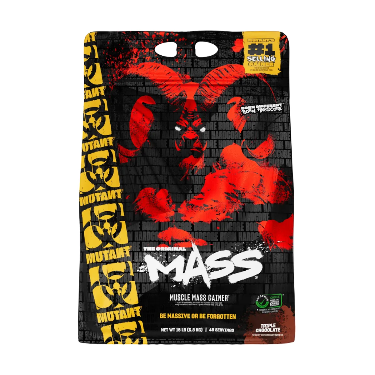 MUTANT - Mutant Mass 15 LB Mass Gainer Mutant - Triple Chocolate + Shaker + Portaproteina