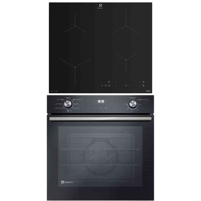 ELECTROLUX - Combo: Horno Empotrable 80L OE8EH + Cocina Empotrable 4 Zonas ETII60F7EOB Electrolux