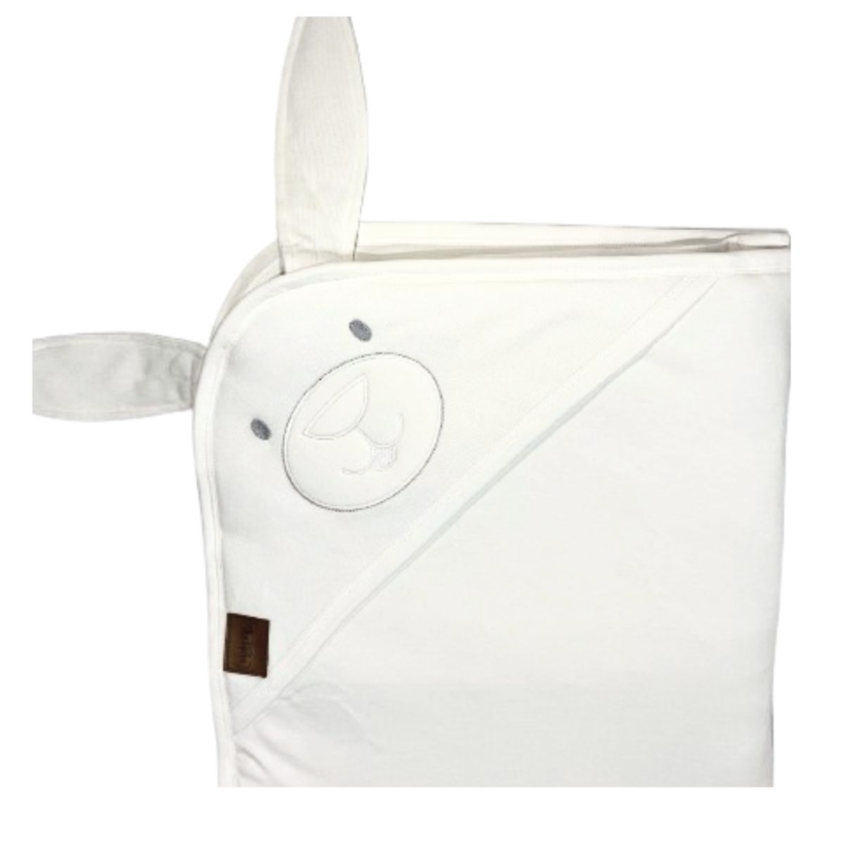 EUBEBE - Colcha para Bebé Blanca Conejo con Capucha