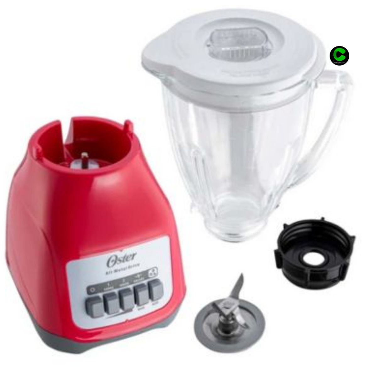 OSTER - Licuadora Oster 15 L 550 W Vaso de Vidrio BLSTKAG-MPB