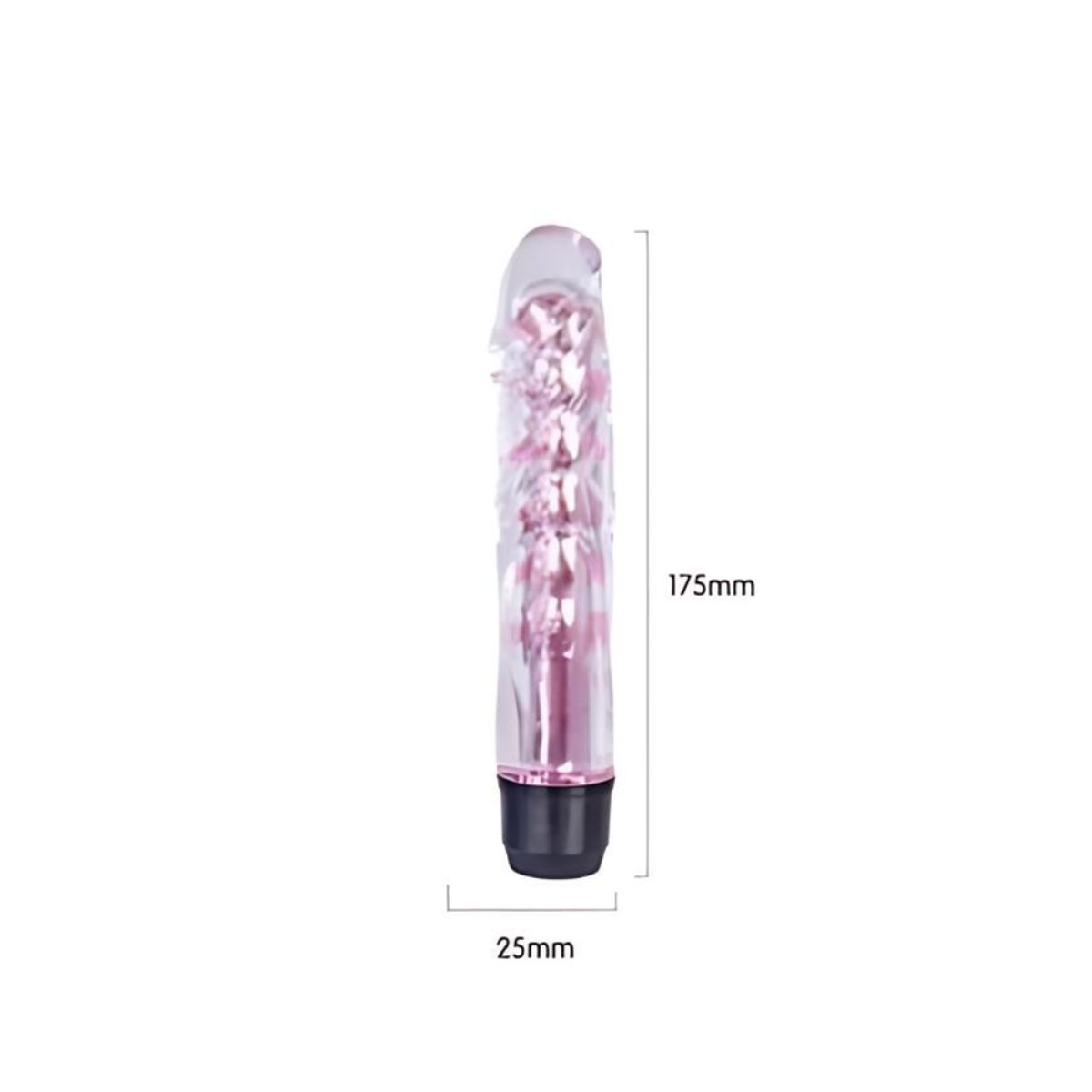 GENERICO - Potente Vibrador De 8 Velocidades jelly 18cmx3.3Cm