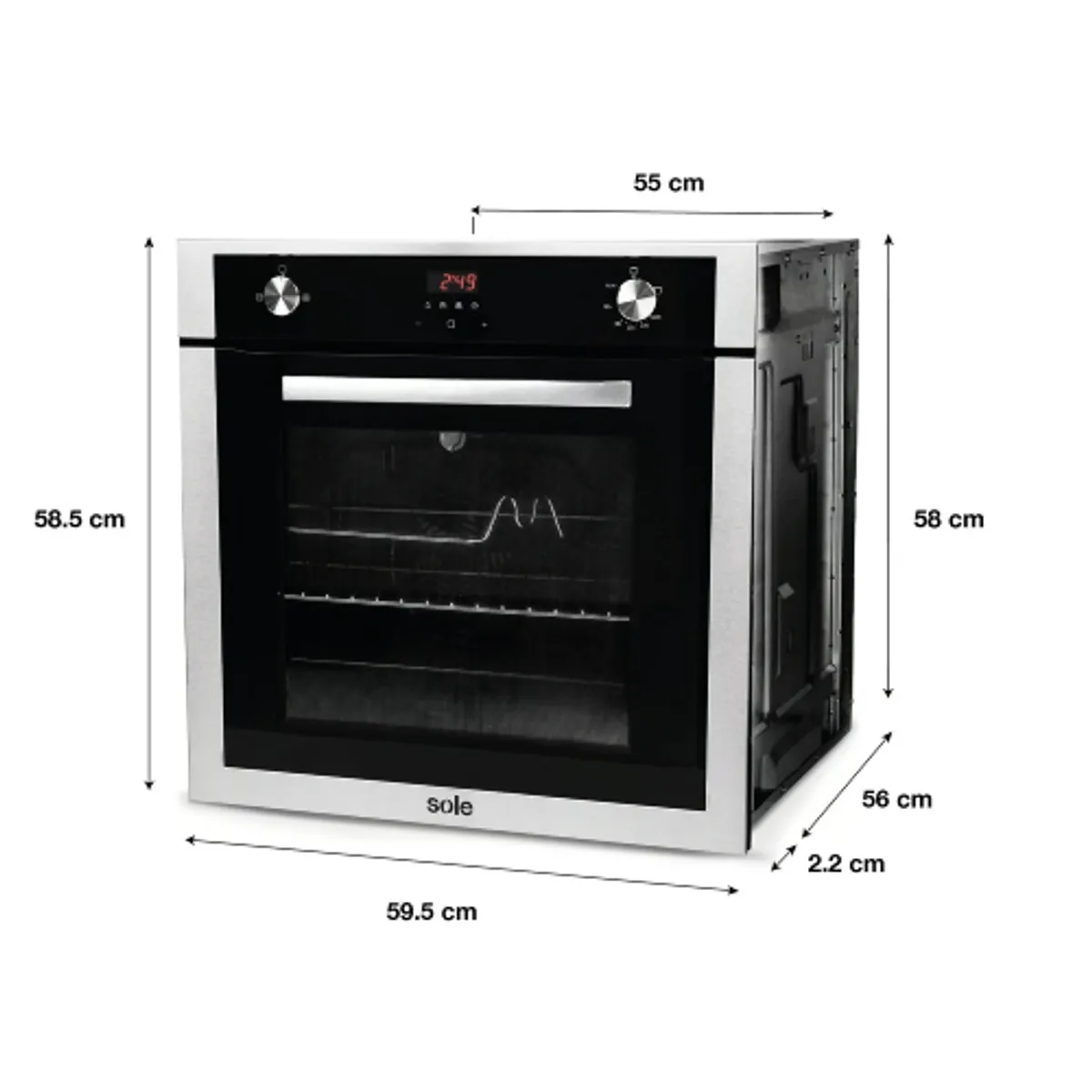 SOLE - Horno empotrable Sole a gas SOLHO007.