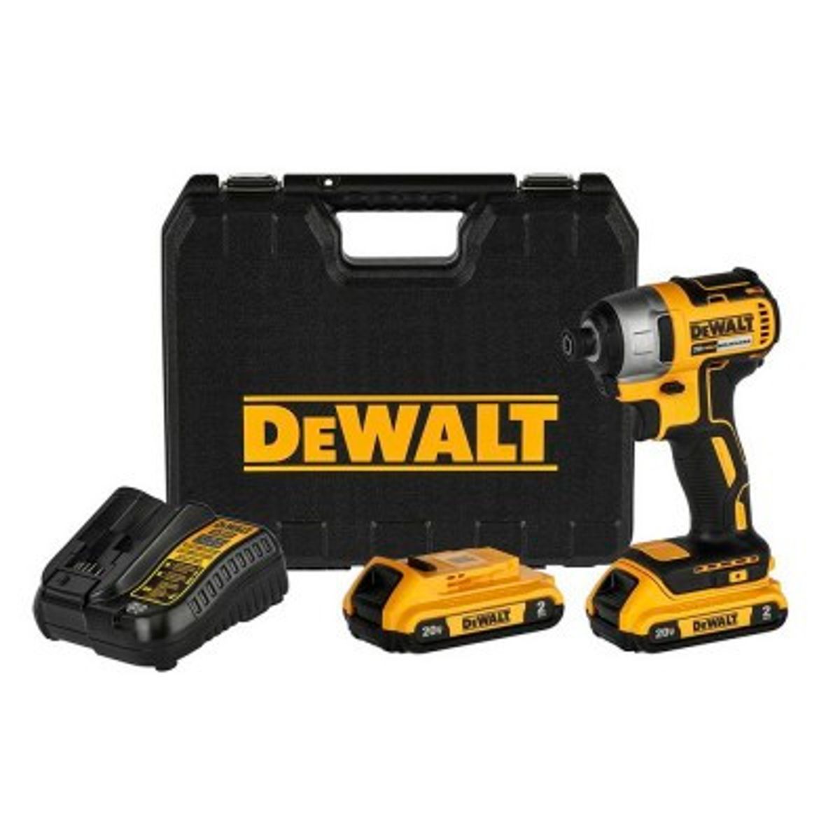 DEWALT - ATORNILLADOR DE IMPACTO  DE 1/4 DE 20V INC BATERIAS