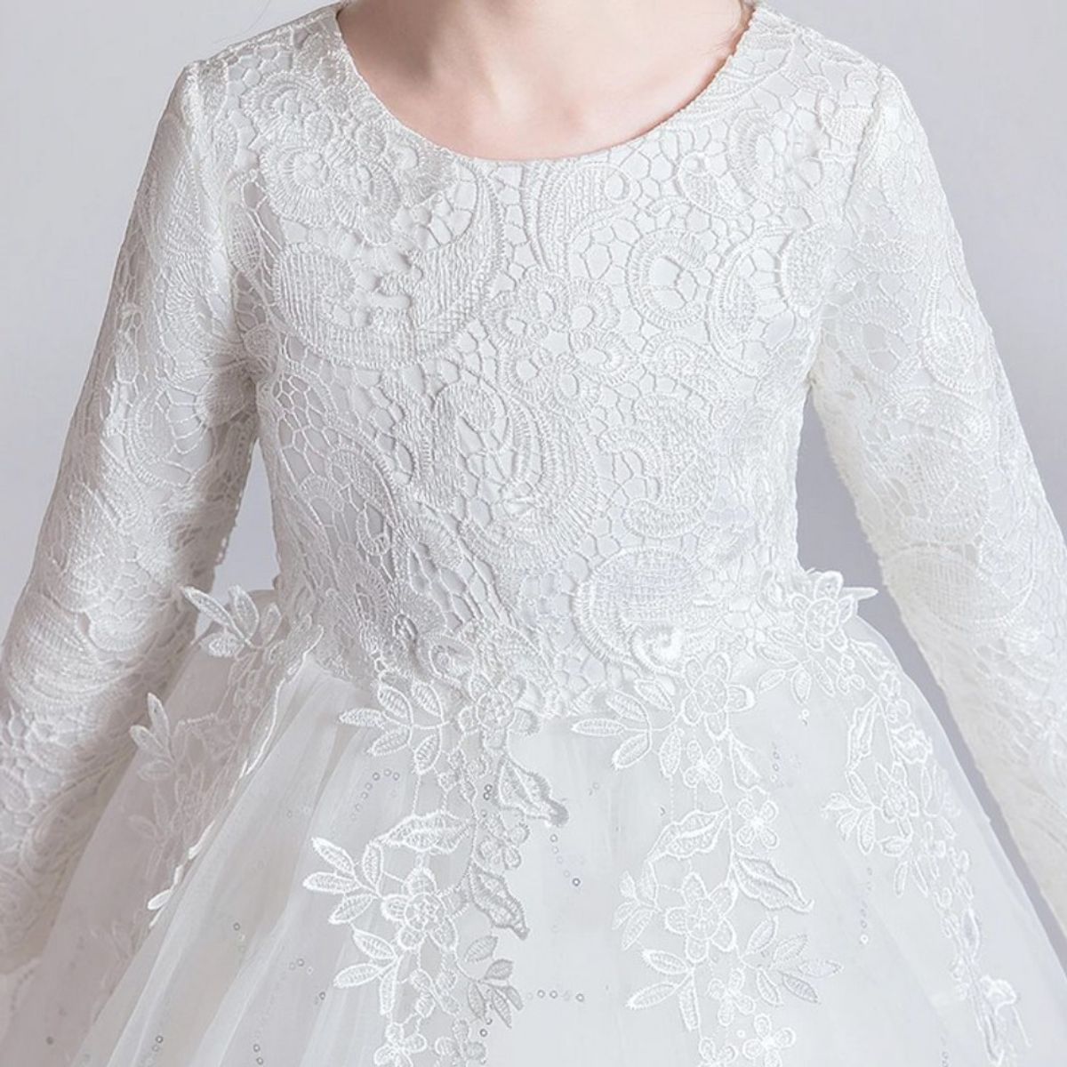 GENERICO - VESTIDO PARA  NIÑA BAUTIZO BLANCO FIESTA