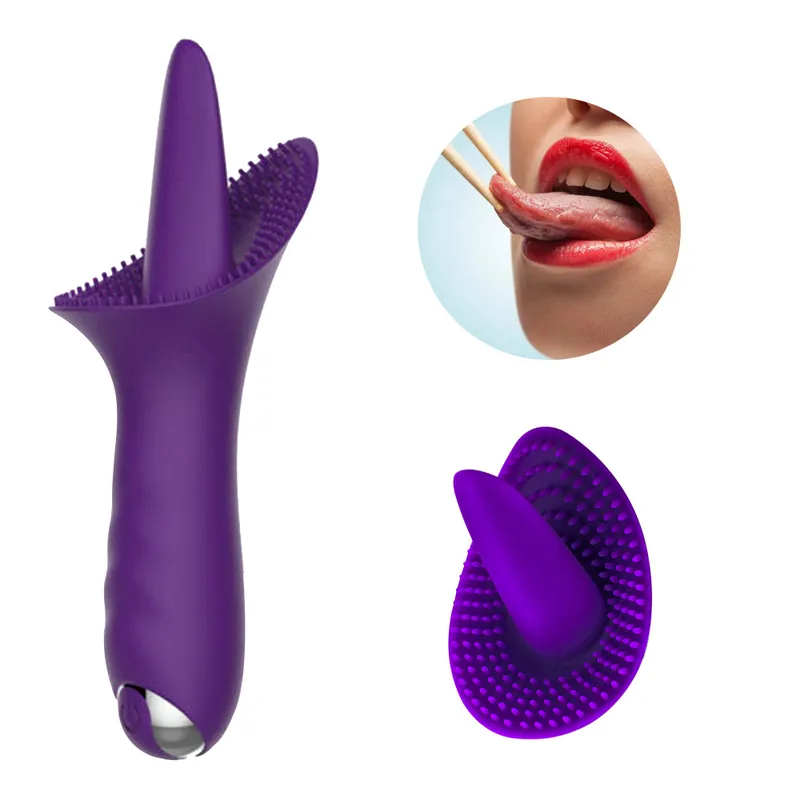 GENERICO - Dildo Consolador Con Lengua Vibradora + Estimulador Dila