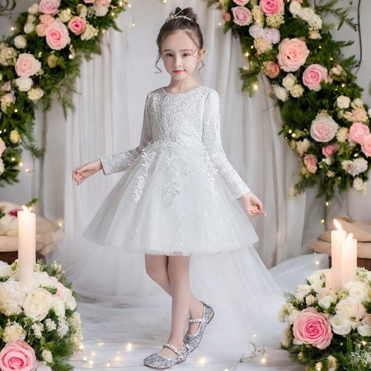 GENERICO - VESTIDO PARA  NIÑA BAUTIZO