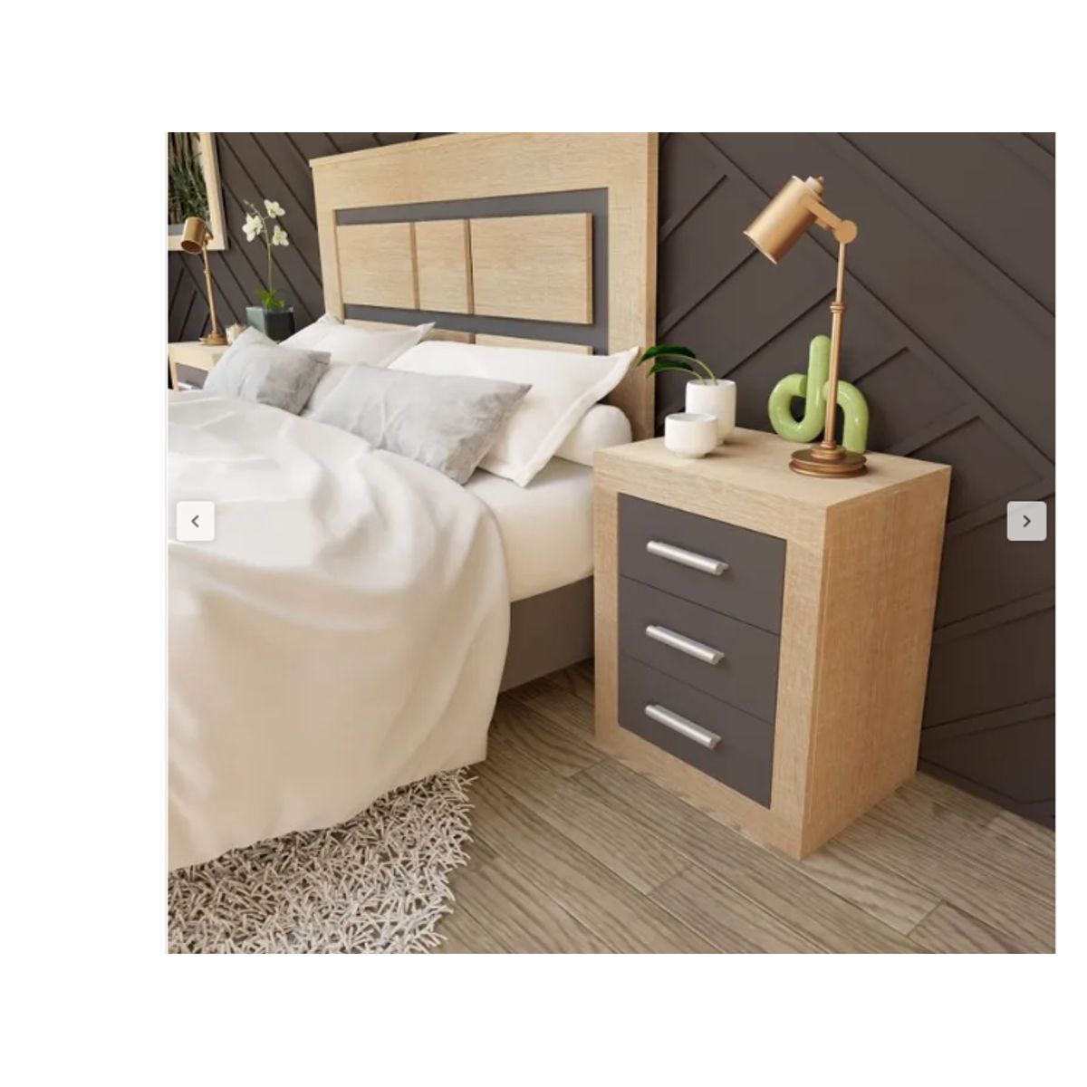 NACION MUEBLES - Velador de noche Emma Minimalista