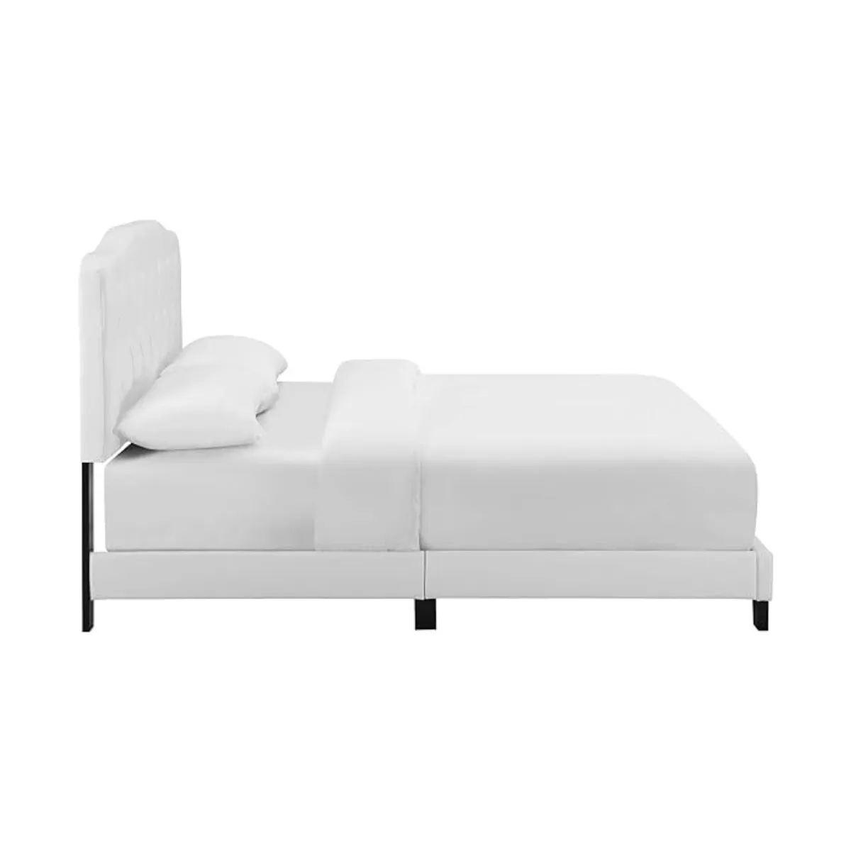 GENERICO - Estructura de cama con cabecera Queen en blanco