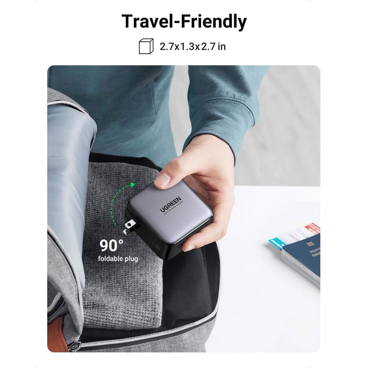 UGREEN - Cargador Macbook iPad Pro iPhone 14 Tipo C*3 Usb 100w Ugreen