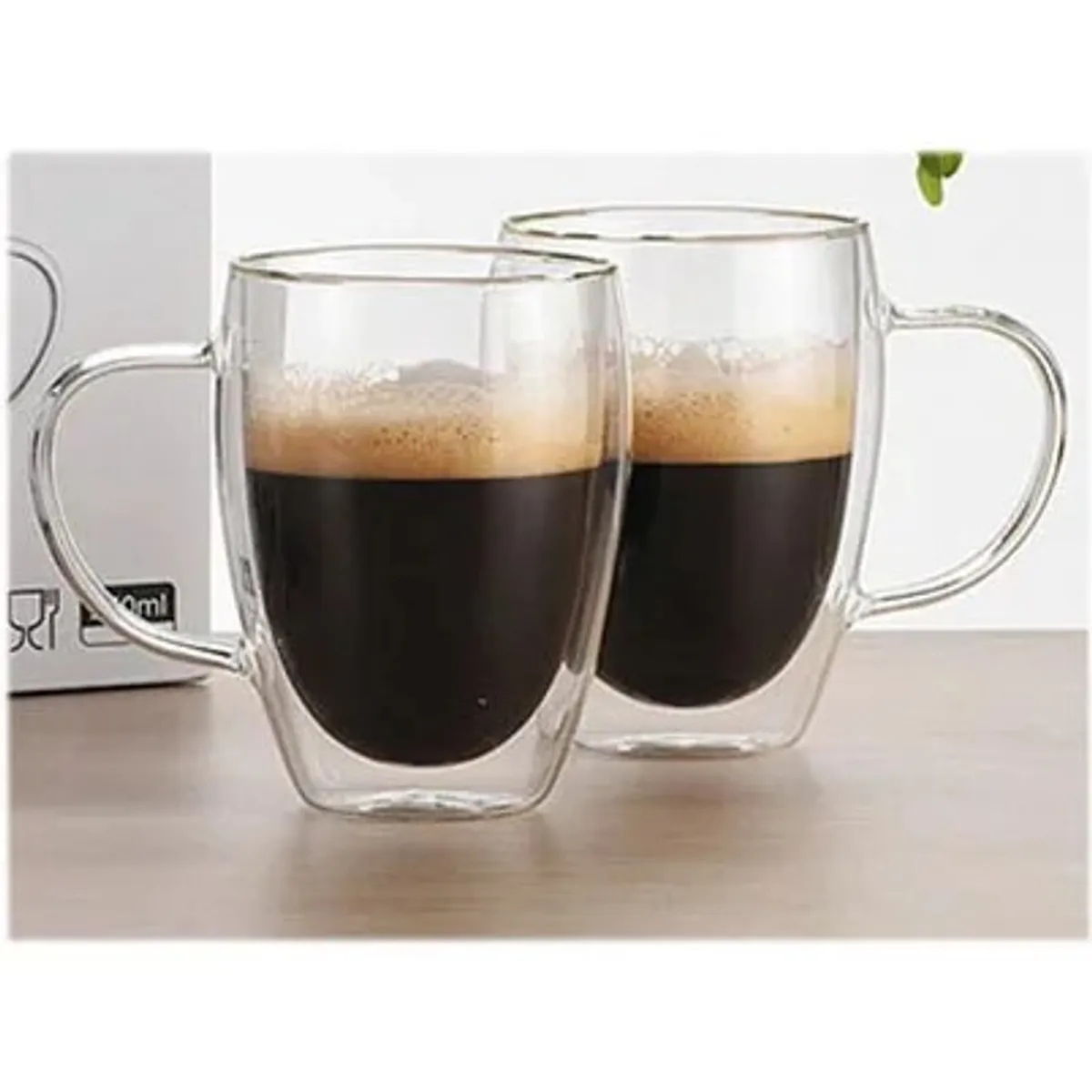 GENERICO - Taza doble pared 350ml SET 6 unidades