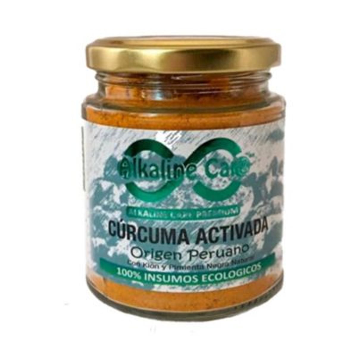 ALKALINE CARE - Cúrcuma Activada 500gr con Kion y Pimienta + Té verde 100 Cápsulas