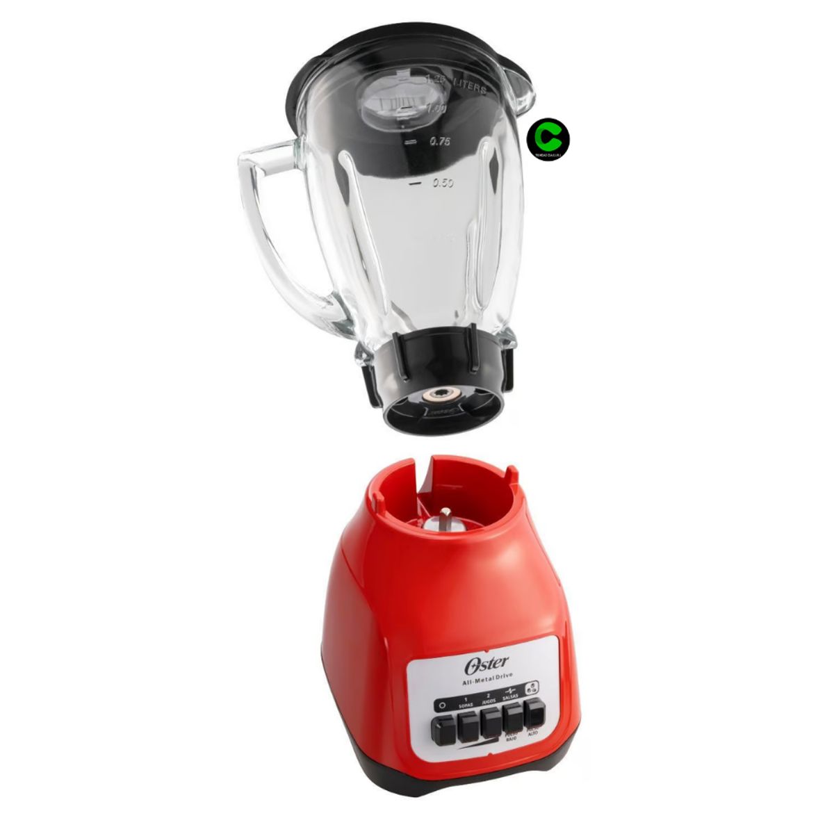 OSTER - Licuadora 2 velocidades Oster  BLSTKAG-RPB -ROJO