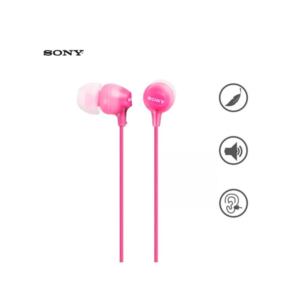 SONY - Audífonos Sony MDR-EX15AP Extra Bass Rosa