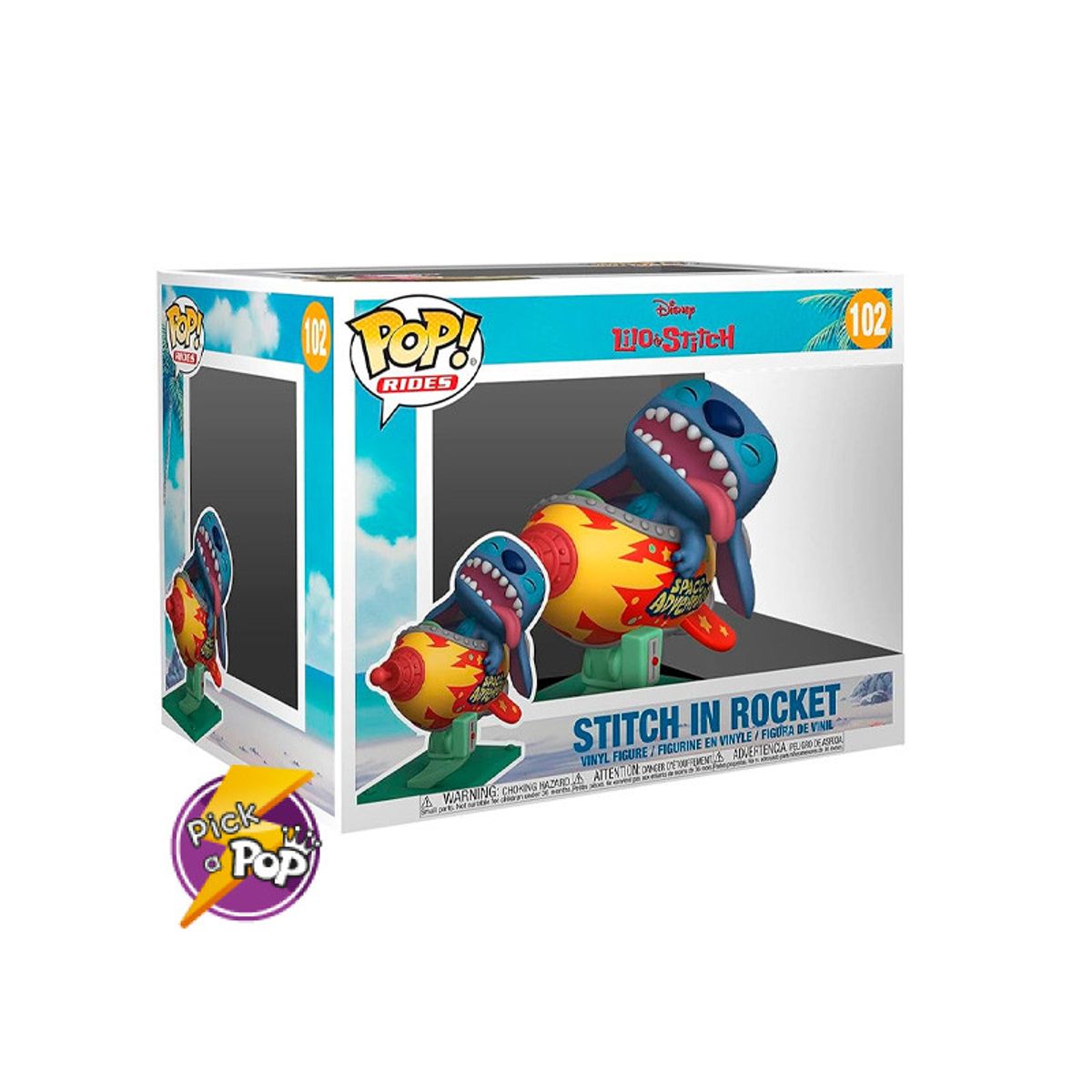 FUNKO - STITCH IN ROCKET FUNKO POP RIDE 102