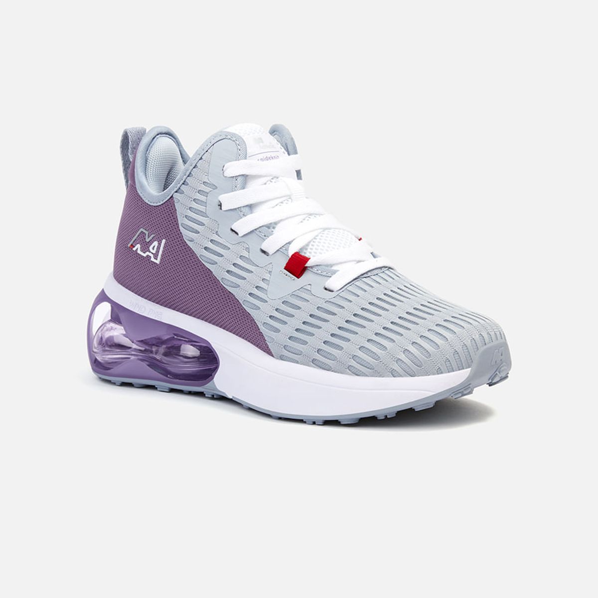 NEW ATHLETIC - Zapatillas New Athletic Lifestyle Wind52 Gris Claro Con Morado Mujer
