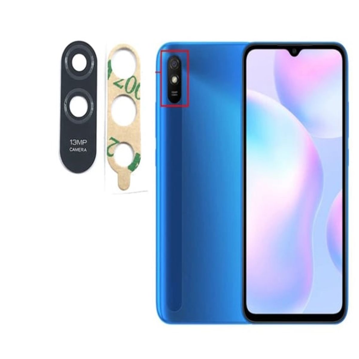 GENERICO - Repuesto lente Vidrio de cámara Xiaomi Redmi 9A