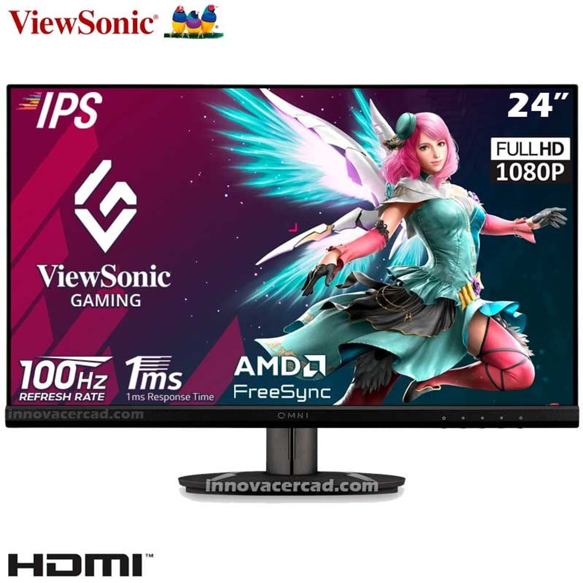 VIEWSONIC - Monitor VIEWSONIC VX2416 24 IPS FHD 100Hz 1ms FreeSync
