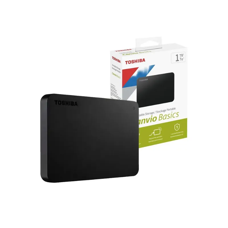 TOSHIBA - Disco duro externo Toshiba Canvio Basics 1TB