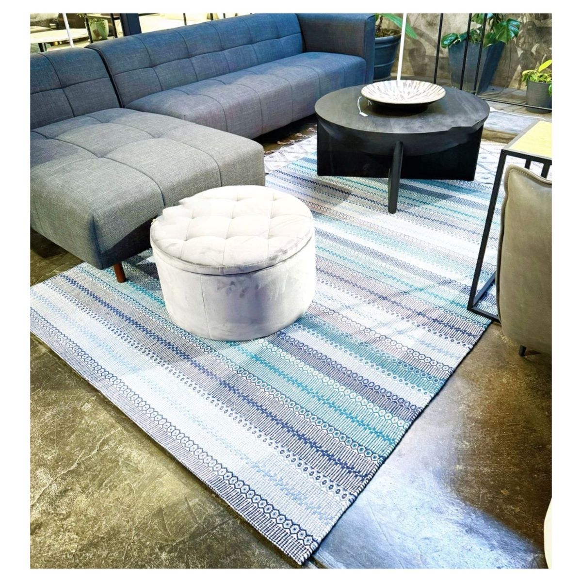 GENERICO - Alfombra Kellim IC13801 Blue / 1.50 x 2.10 cm