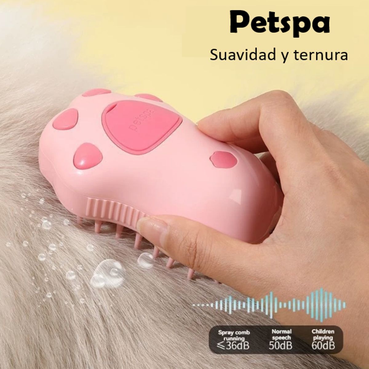 GENERICO - Cepillo de Vapor 3 en 1 para Mascotas