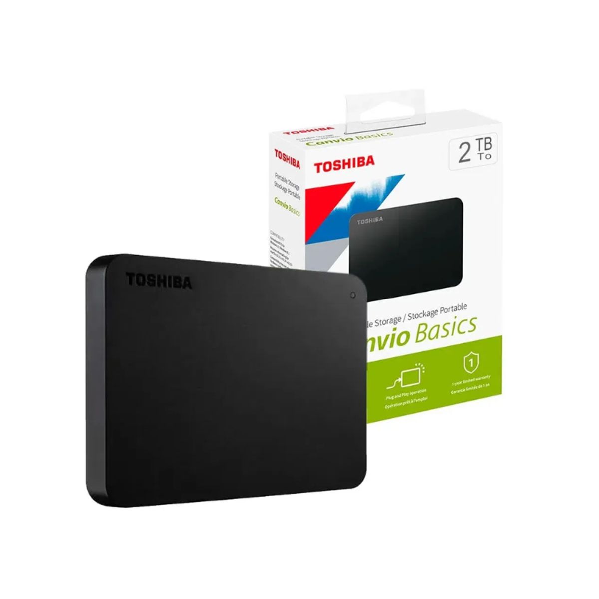 TOSHIBA - Disco Duro Externo Toshiba Canvio Basic 2TB