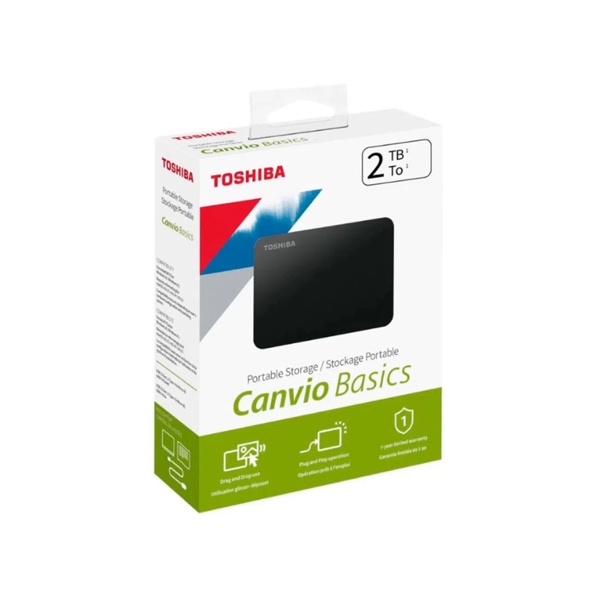 TOSHIBA - Disco Duro Externo Toshiba Canvio Basic 2TB