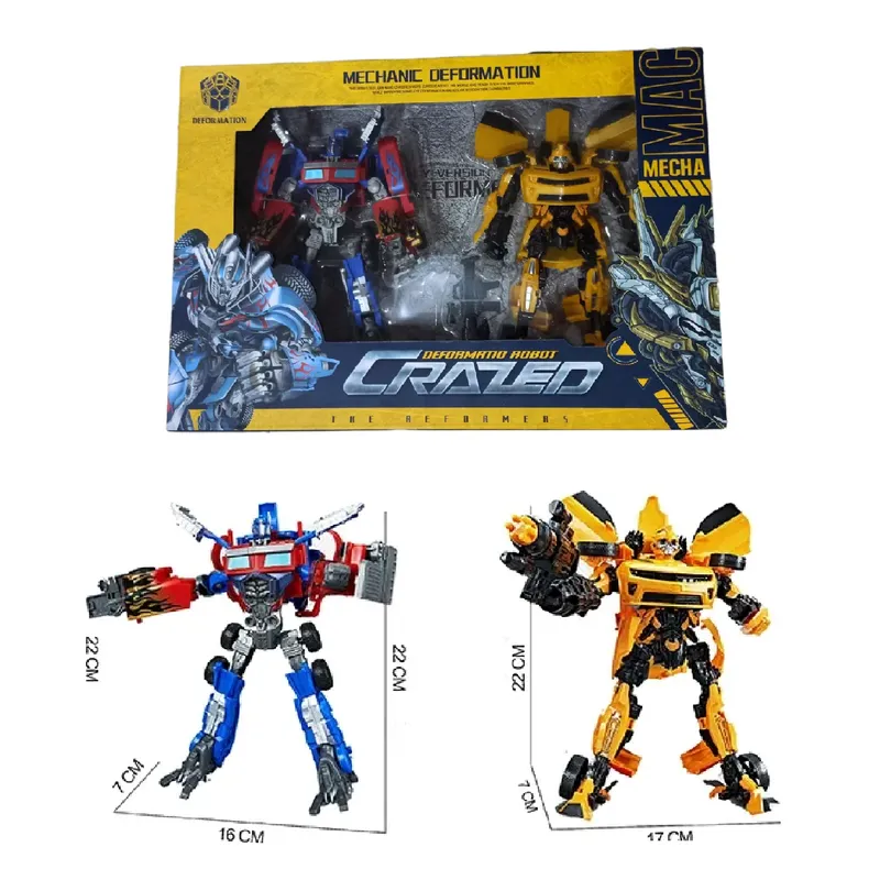 GENERICO - Juguete 2x1 Transformer Optimus Prime + Bumbleebee