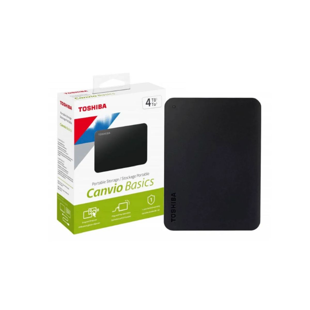TOSHIBA - Disco Duro Externo Toshiba 4TB Canvio Basics