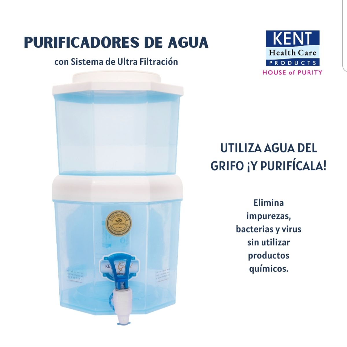 KENT - PURIFICADOR DE AGUA KENT OPTIMA DE 10 LITROS