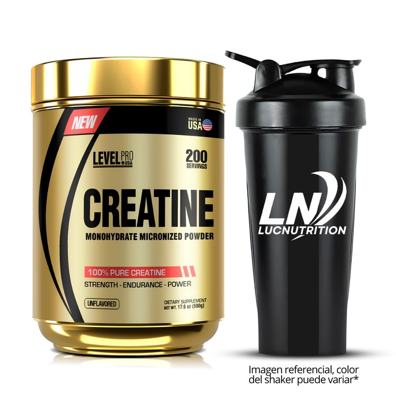 LEVEL PRO - Creatina level pro 500 g - Creatina Micronizada + Shaker