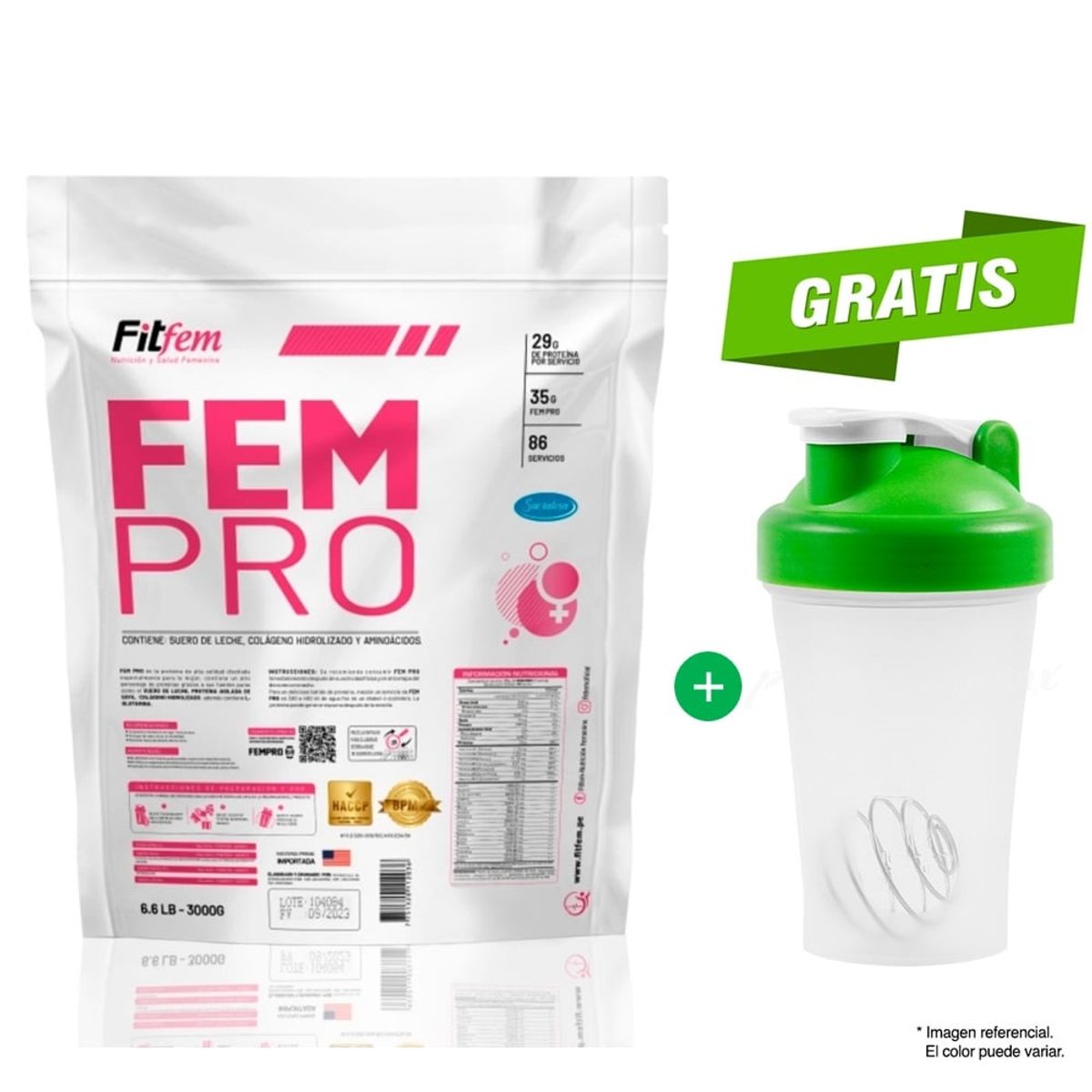 FITFEM - PROTEÍNA FEMPRO 3KG FITFEM VAINILLA MÁS SHAKER