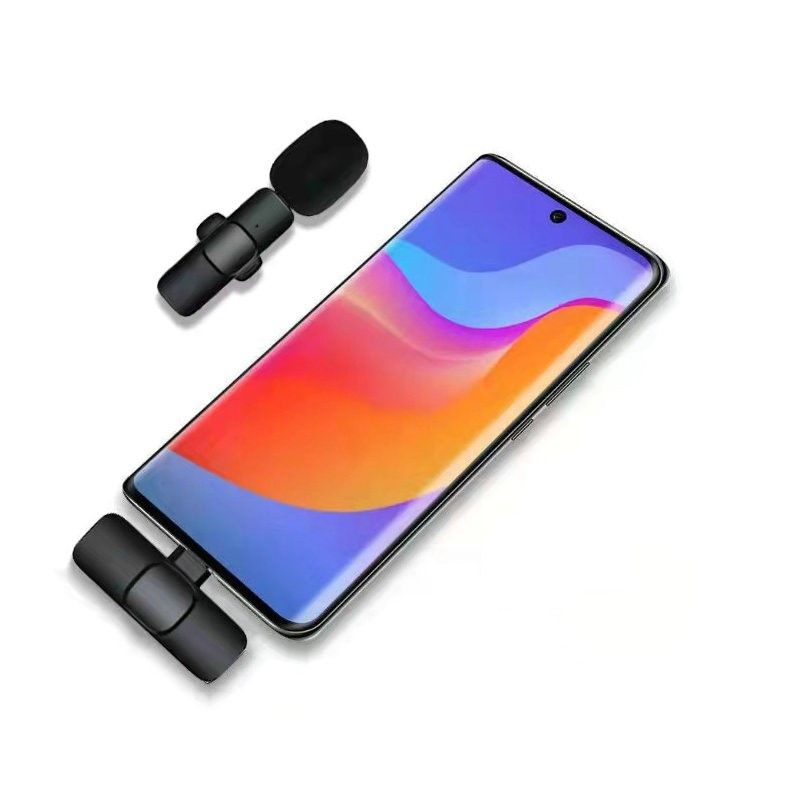 GENERICO - Micrófono inalámbrico puerto tipo C con adaptador - Negro