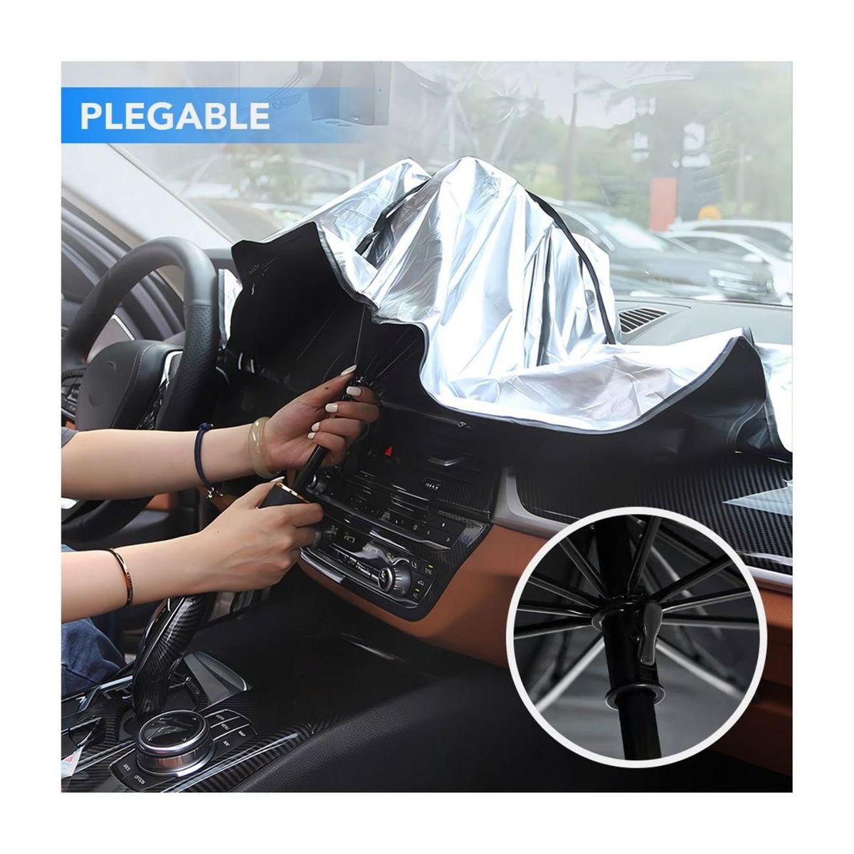 OEM - Tapasol Plegable Autos - tipo Sombrilla para Parabrisas