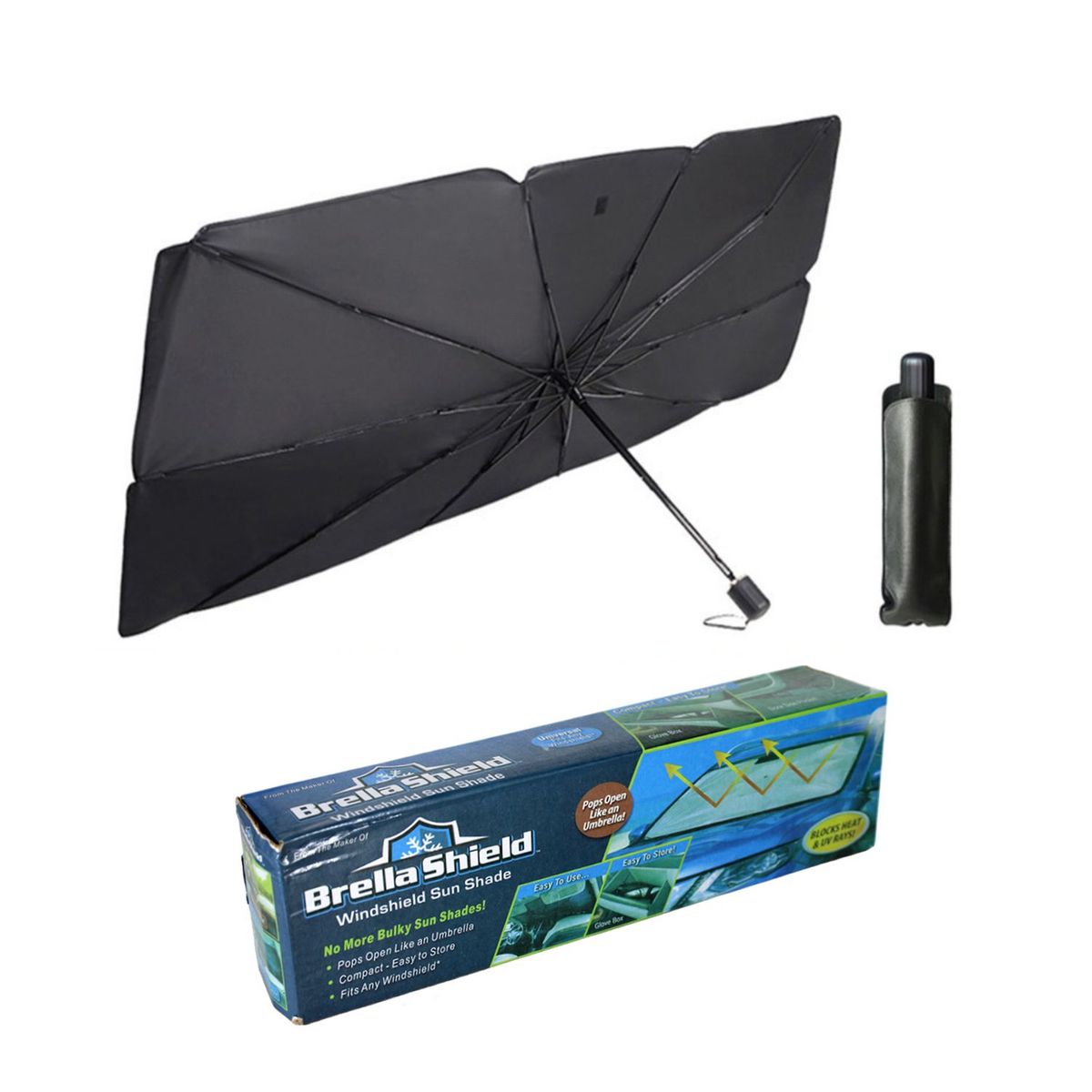 IMPORTADO MC - Tapasol Plegable Autos - Tipo Sombrilla para Parabrisas