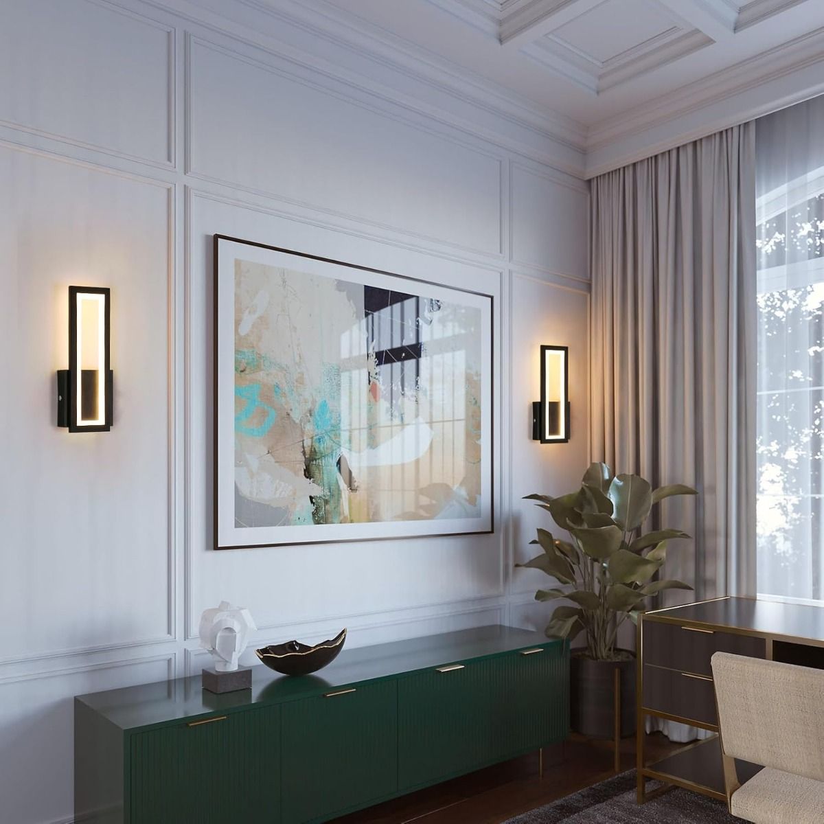 HOME NEAT - Lámpara de Pared LED Moderna en Acrílico 16W 3 Color - Negro