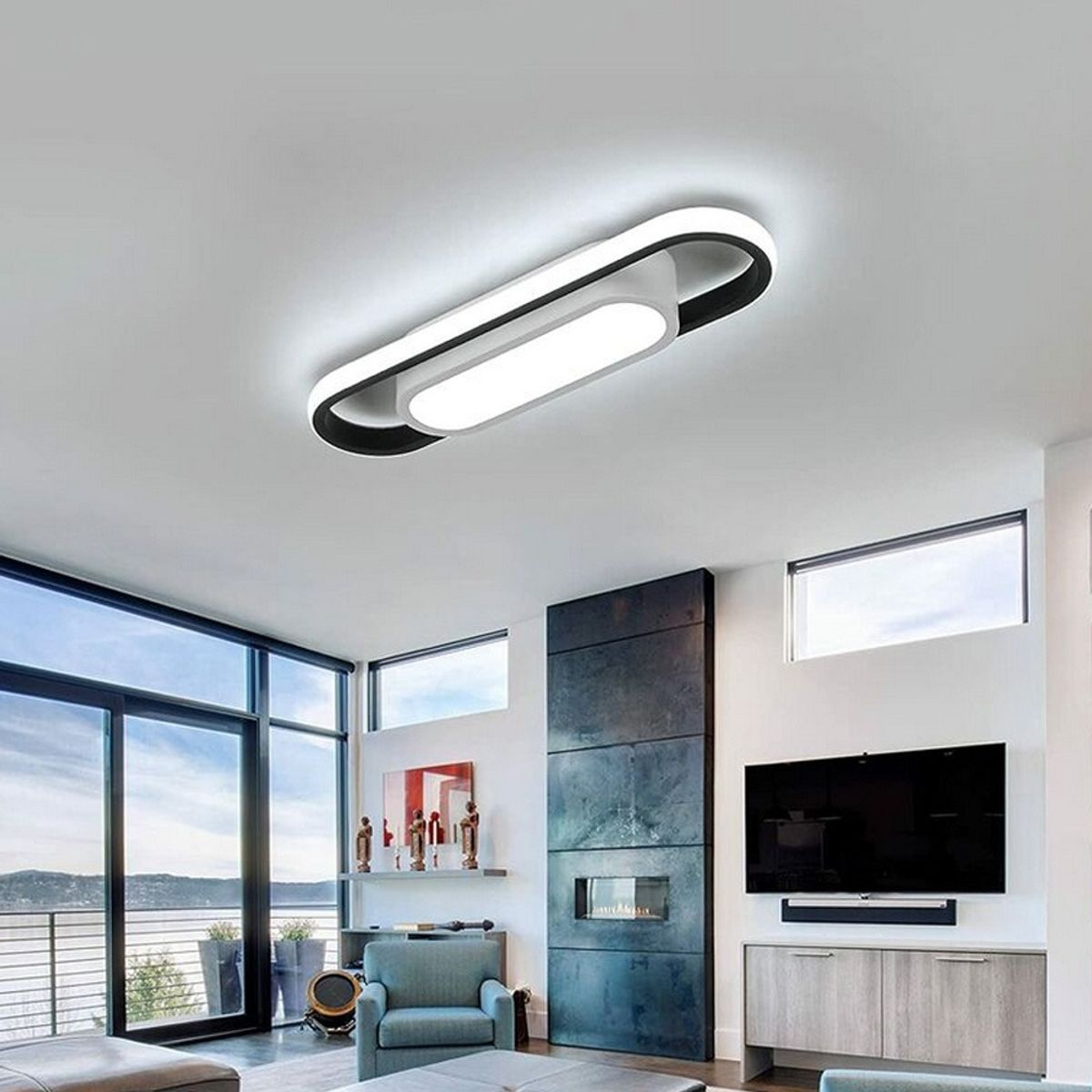 HOME NEAT - Lámpara de Techo LED 40CM Modernas 3 Color