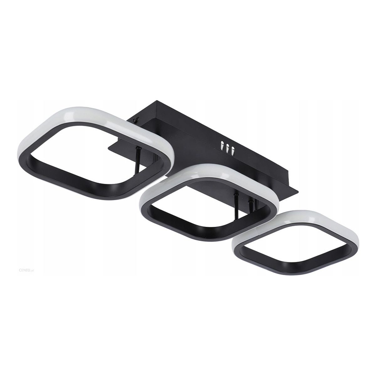 HOME NEAT - Lámpara de Techo LED 3 Anillos Rectángulos 3 Color - Negro