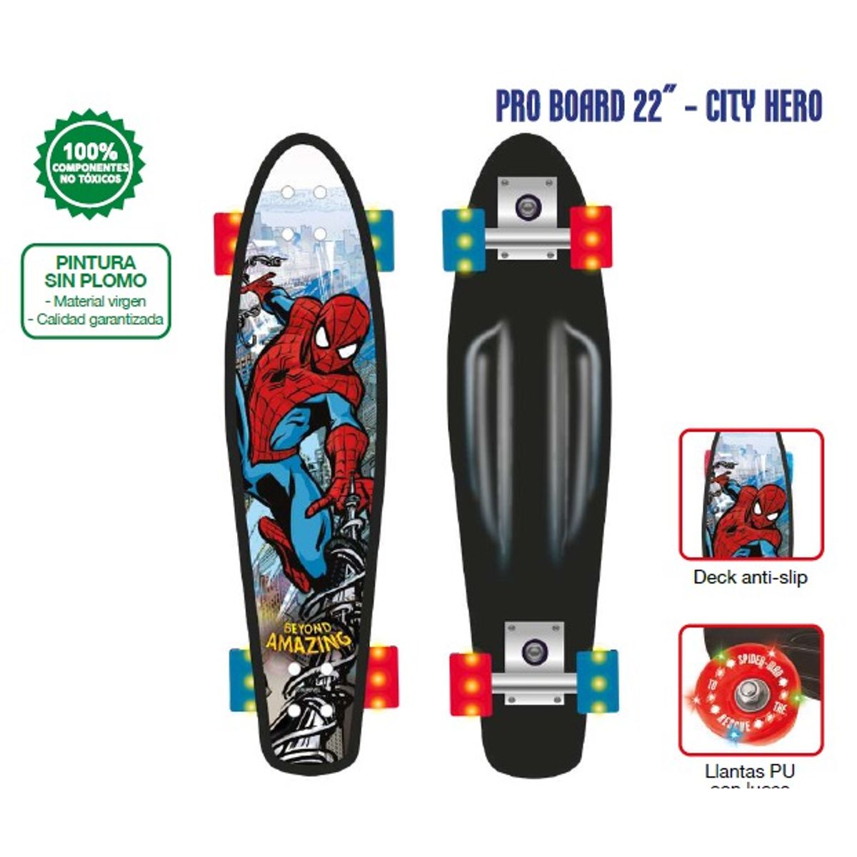 MARVEL - SKATEBOARD SPIDERMAN ORIGINAL