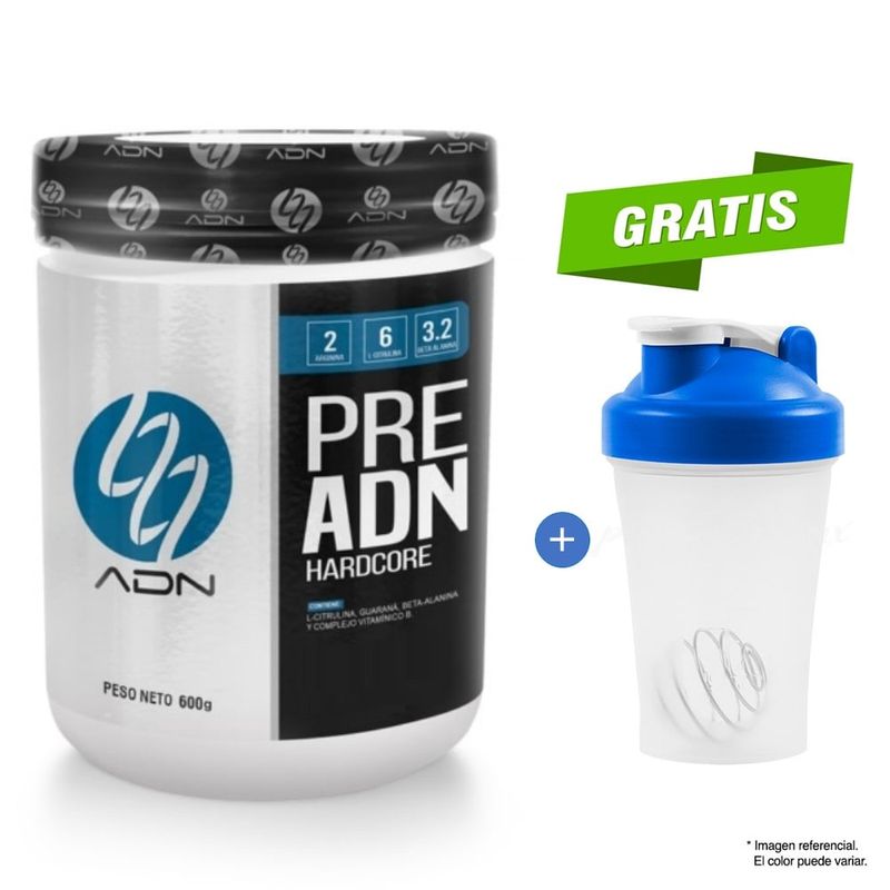 ADN - PREADN HARDCORE 600 GRAMOS PRE-ENTRENO NARANJA